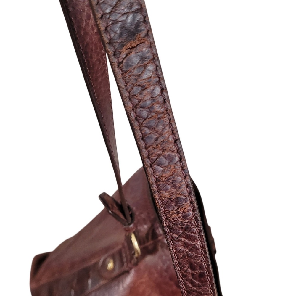 Diba True Floral Embossed Leather Large Shoulder Bag Brown Boho Tooled Tassel - Picture 8 of 16